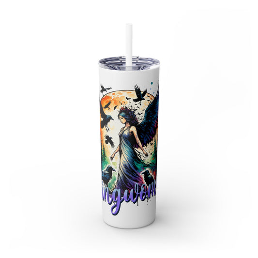 Wingwoman Skinny Tumbler with Straw, 20oz