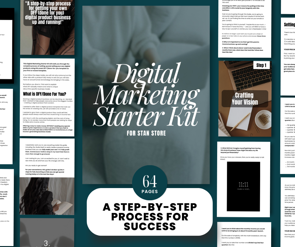 Digital Marketing Starter Kit + Stan Store Setup Ebook